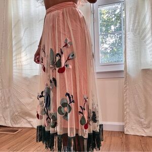 Anthropologie Akemi + Kin penny fringe Skirt Sz 0